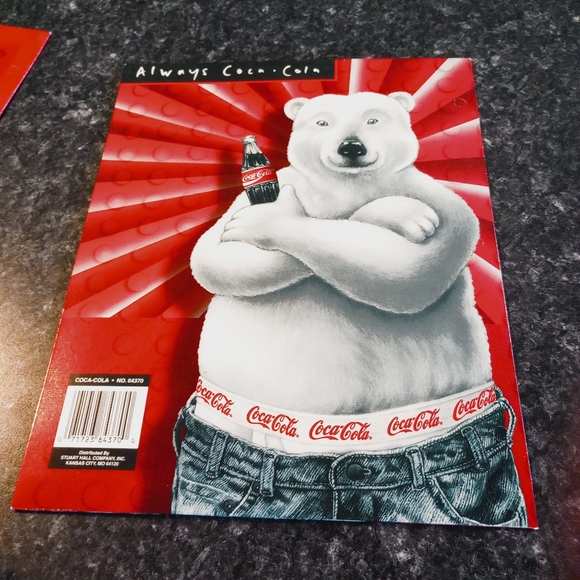 Vintage 1997 Coca Cola Bear folder 2 set polar bear soda drink advertising  90s - Picture 7 of 7